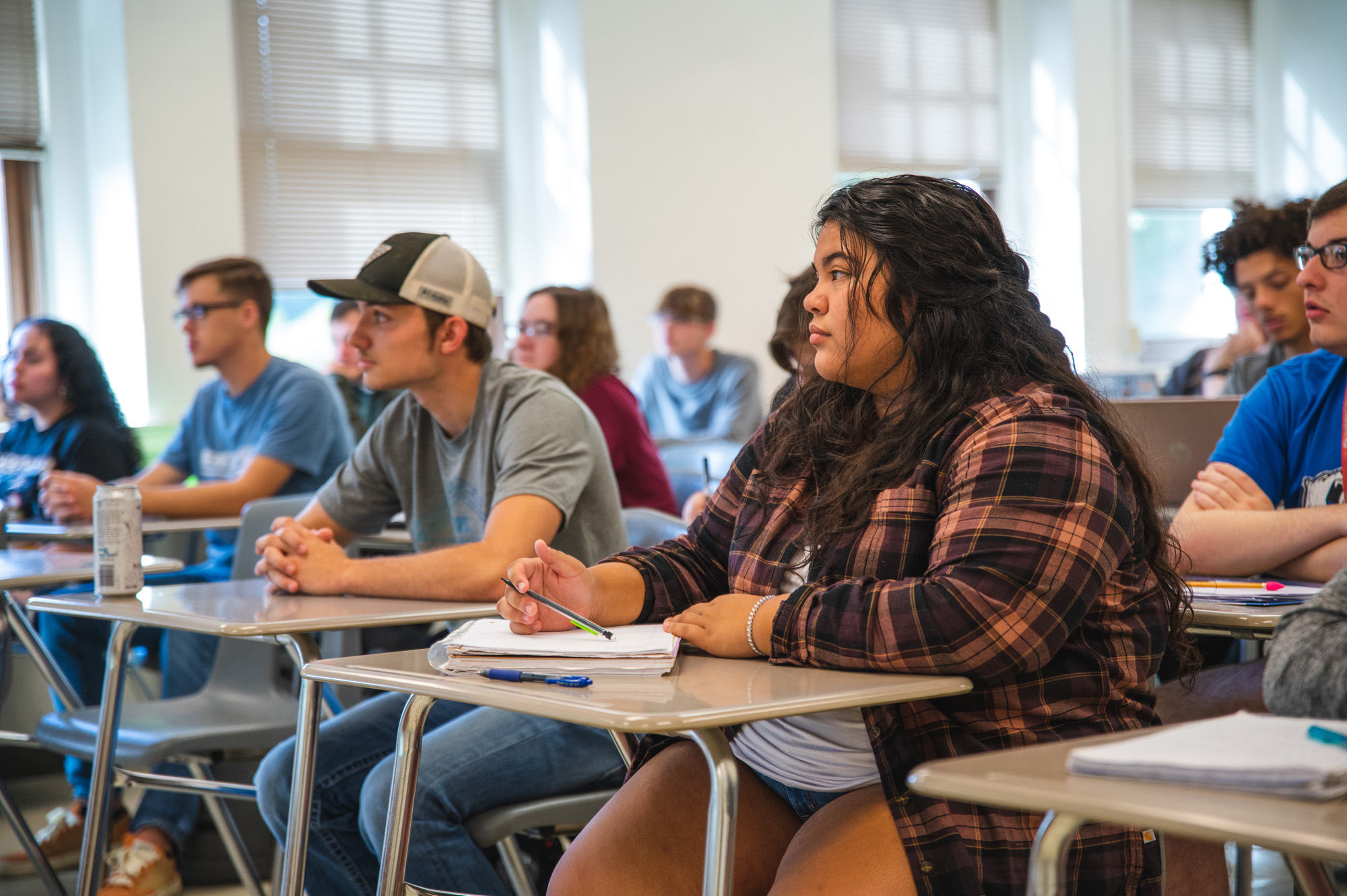 Students sitting in class.