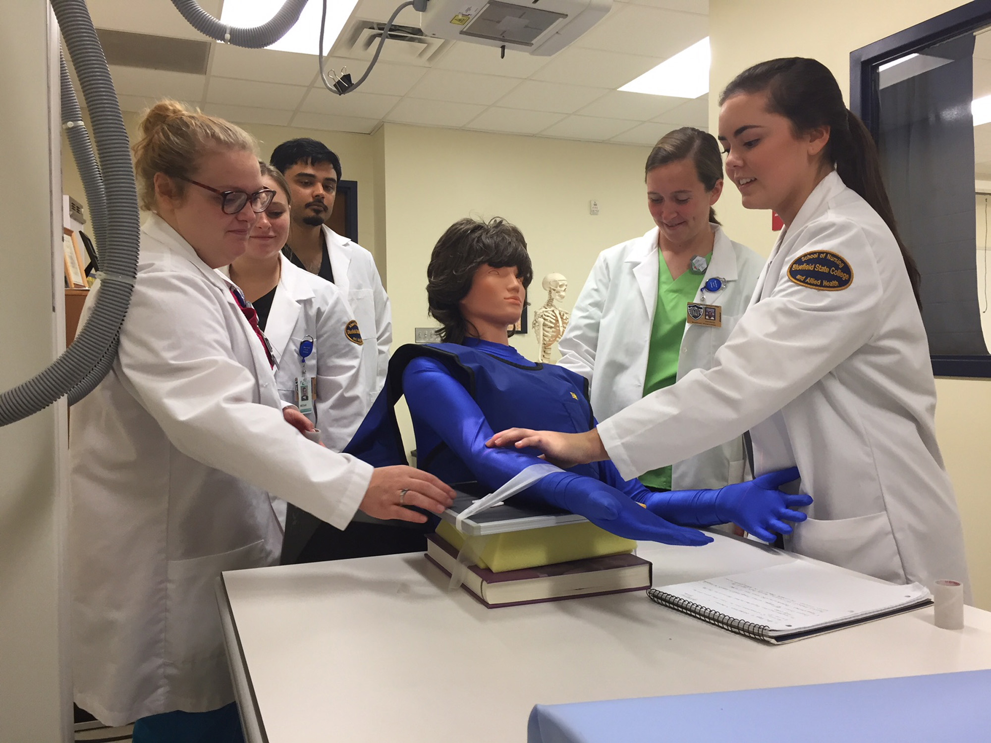 Medical students in class.