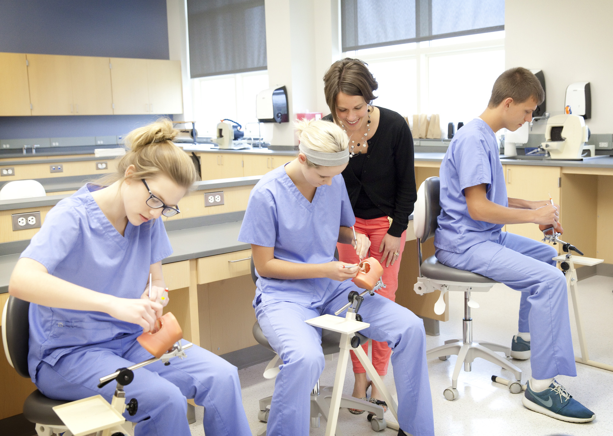 Medical students in class.