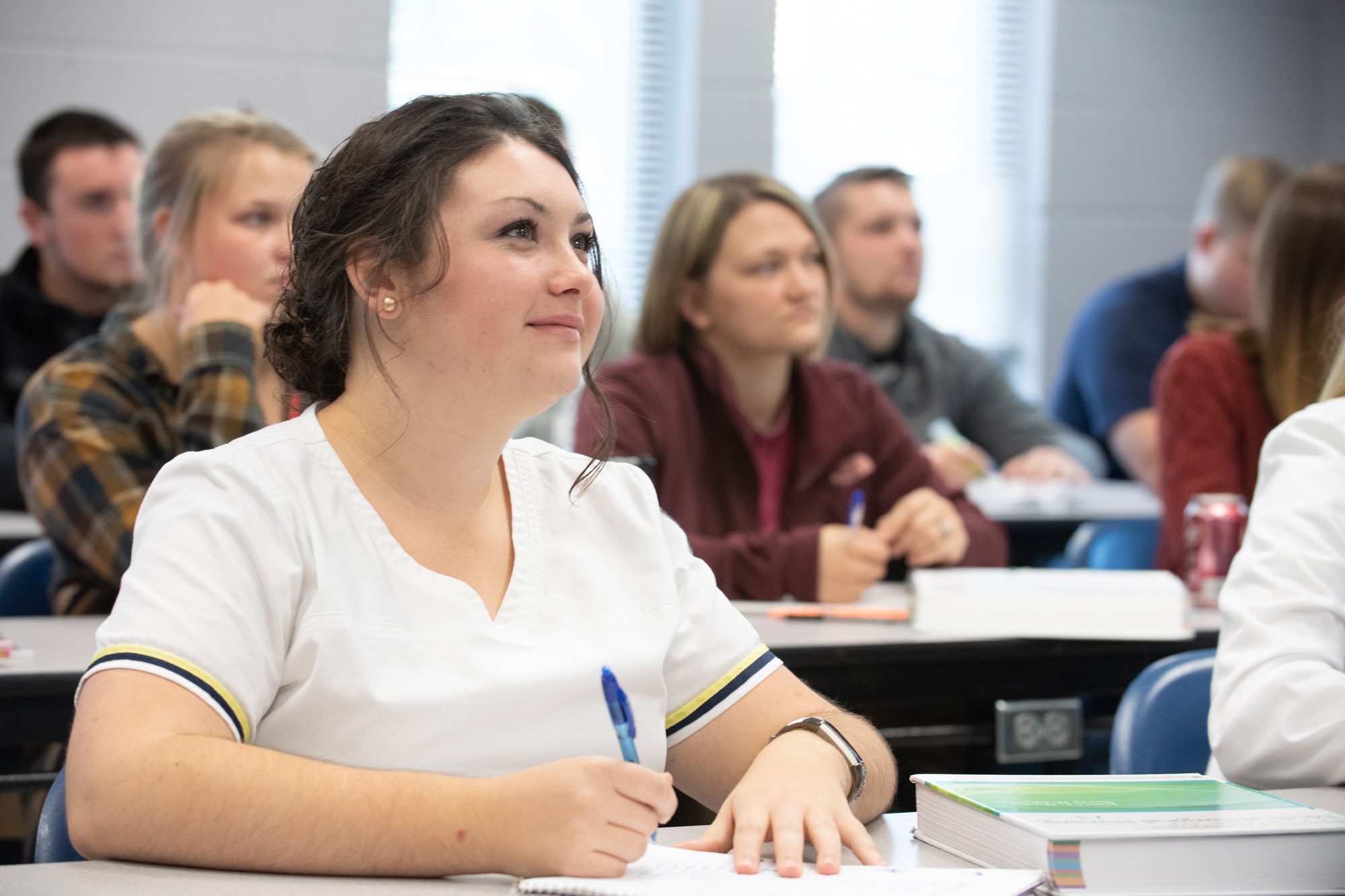 Students sitting in class.